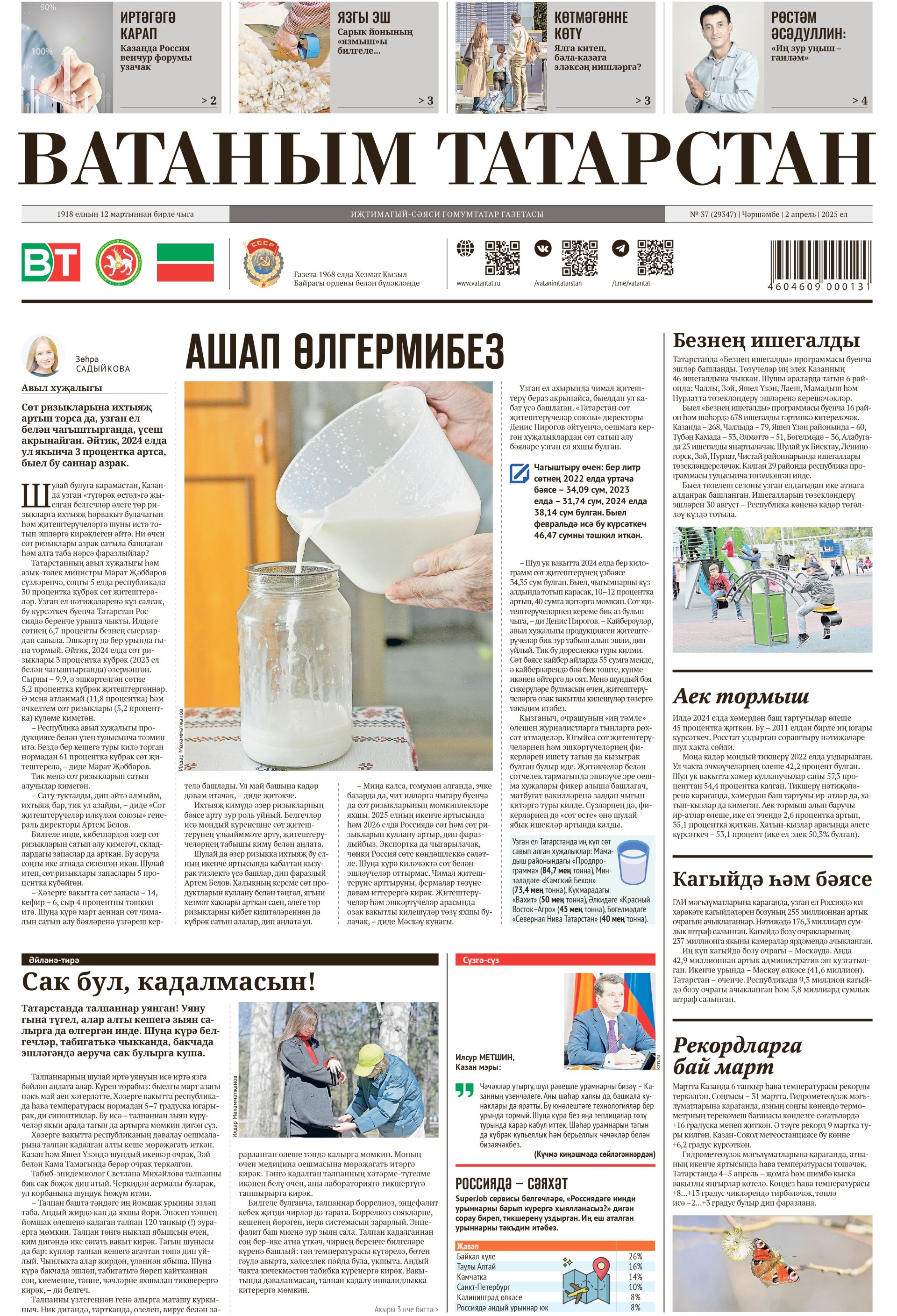 Выпуск № 37, 2нче апрель