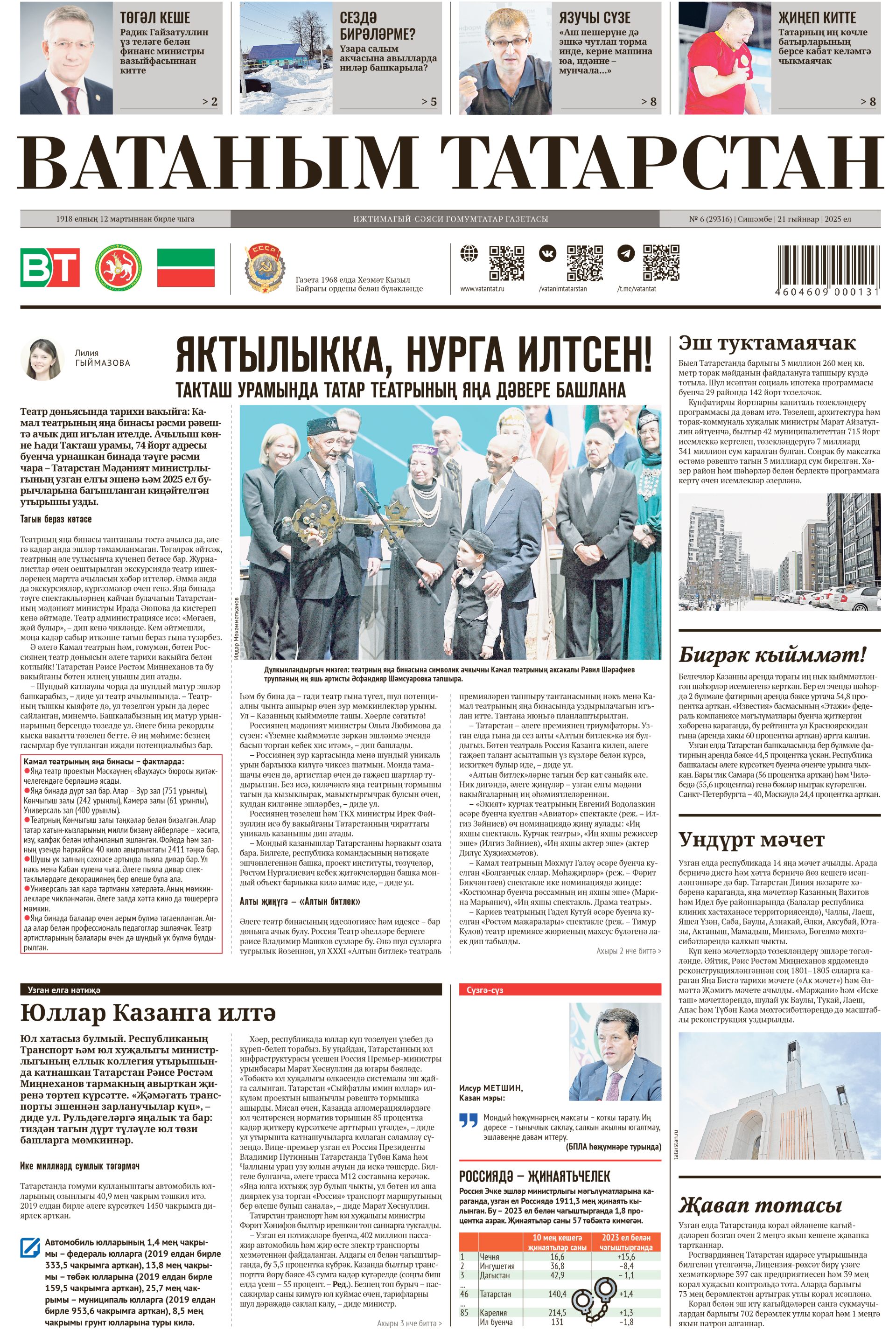 Выпуск № 6, 21нче гыйнвар